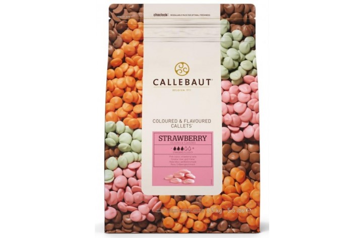 Barry Callebaut Strawberry Chocolate Callets 2.5kg CURRENTLY OUT OF STOCK